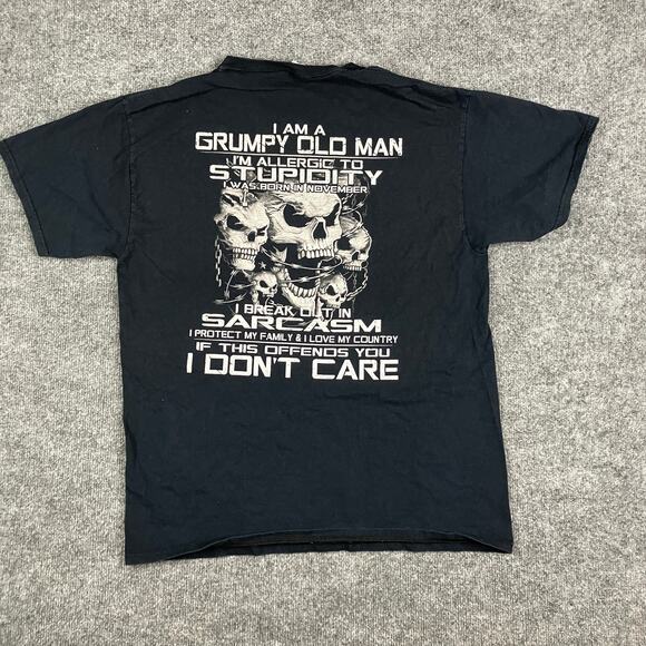 Fruit of the Loom T-Shirt Mens Size L Black Basic Cotton Casual Crewneck - Picture 2 of 7